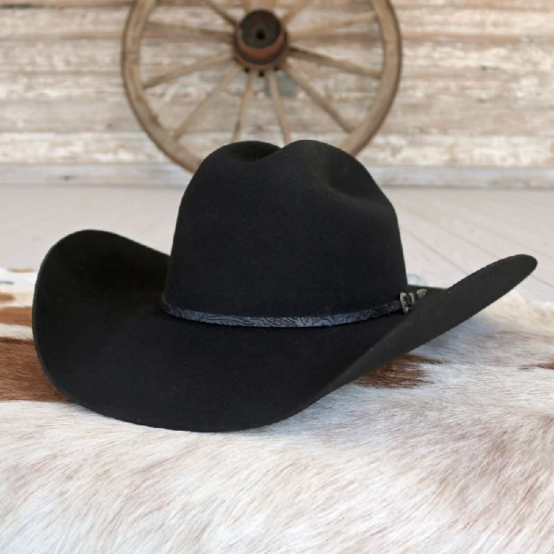 Stetson 3X Black Felt Hat - Red Rocks