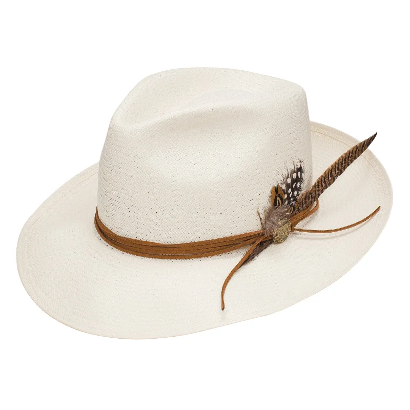 Stetson Tallahassee Wide Brim Shantung Straw Fedora