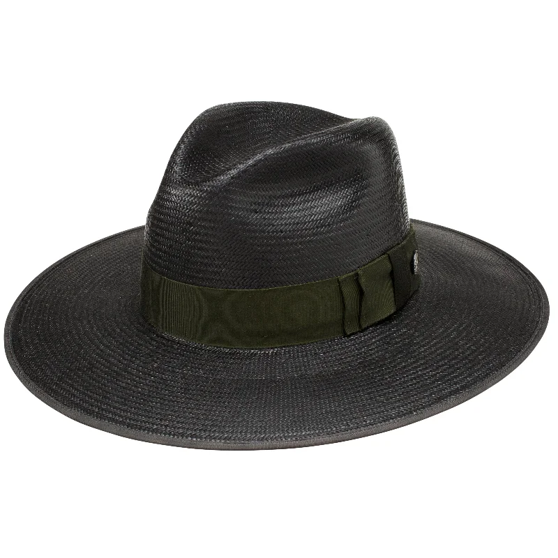 Stetson Tri-City Shantung Straw Wide Brim Fedora